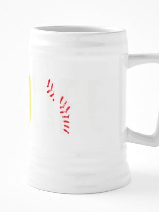 Кружка для пива CafePress Dad Life Softball из керамики, 25 унций.