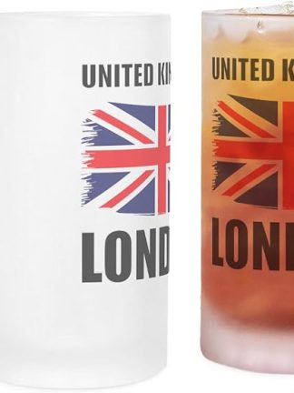 Пивная кружка CafePress, Великобритания, Лондон, 16 унций, из матового стекла.