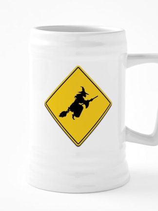 Керамическая пивная кружка CafePress «Предупреждение ведьмы» объемом 25 унций.
