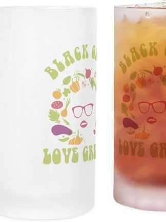 CafePress Black Girls Love Greens Вегетарианская кружка для пива с матовым покрытием, 473 мл