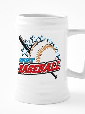 Керамическая пивная кружка CafePress с изображением бейсбольного мяча, объемом 25 унций.