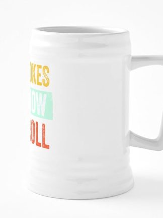 CafePress Dad Jokes Are How Eye Roll 25 oz Ceramic Beer Stein Mug