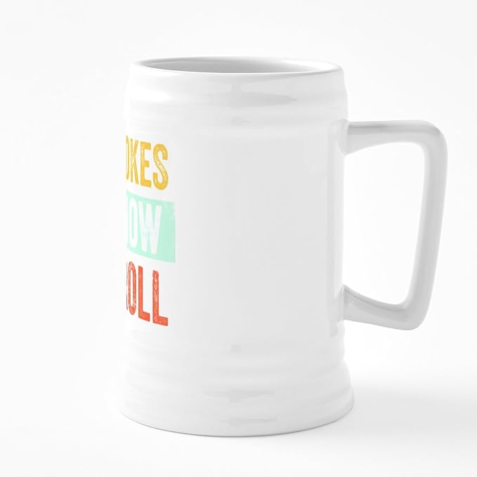 CafePress Dad Jokes Are How Eye Roll 25 oz Ceramic Beer Stein Mug