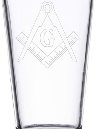 Бокалы для пива Hat Shark Mason Masons Masonic Live Better Logo Symbols с лазерной гравировкой, объемом 16 унций.