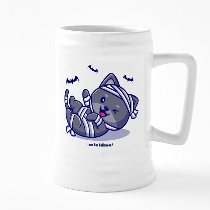 CafePress Можно ли устроить Хэллоуин? Керамическая пивная кружка объемом 25 унций.