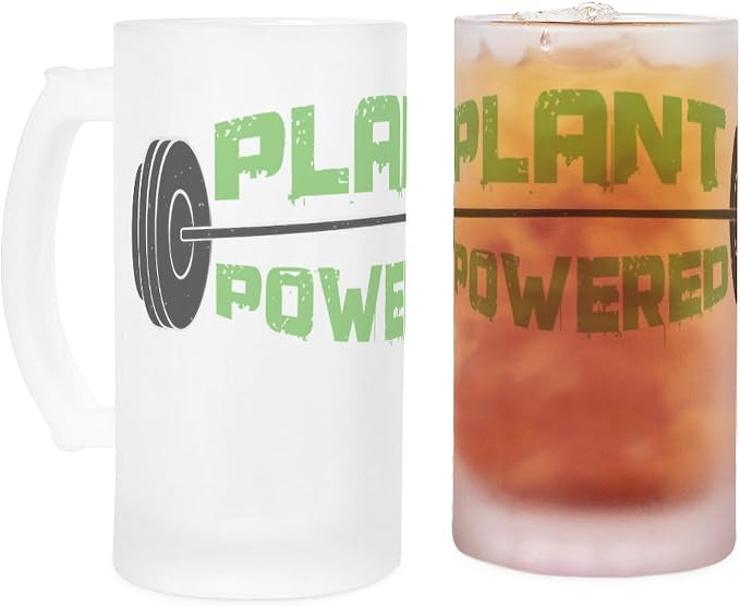 CafePress Тяжелоатлет Веганы Штанги Bodybui Матовая кружка для пива 16 унций