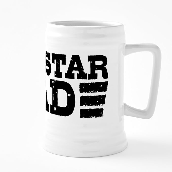 Керамическая пивная кружка CafePress Rockstar Dad объемом 25 унций.
