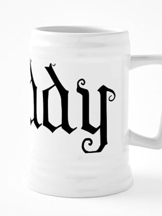 CafePress Gothic Daddy_Bl Керамическая пивная кружка объемом 25 унций
