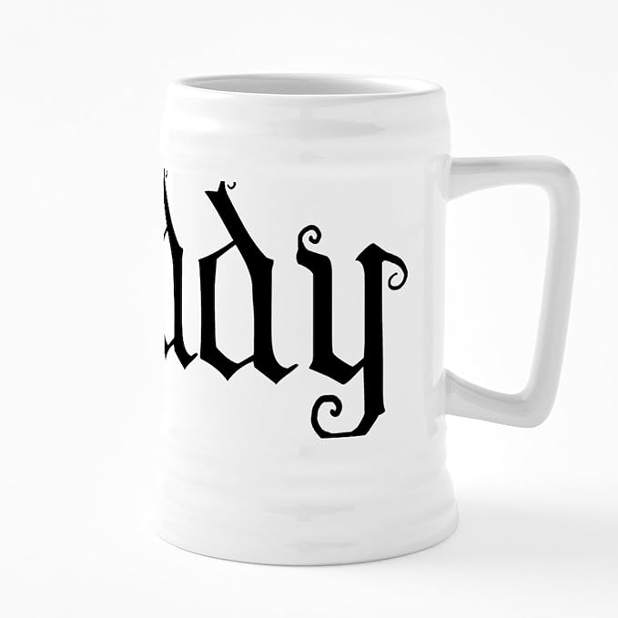 CafePress Gothic Daddy_Bl Керамическая пивная кружка объемом 25 унций