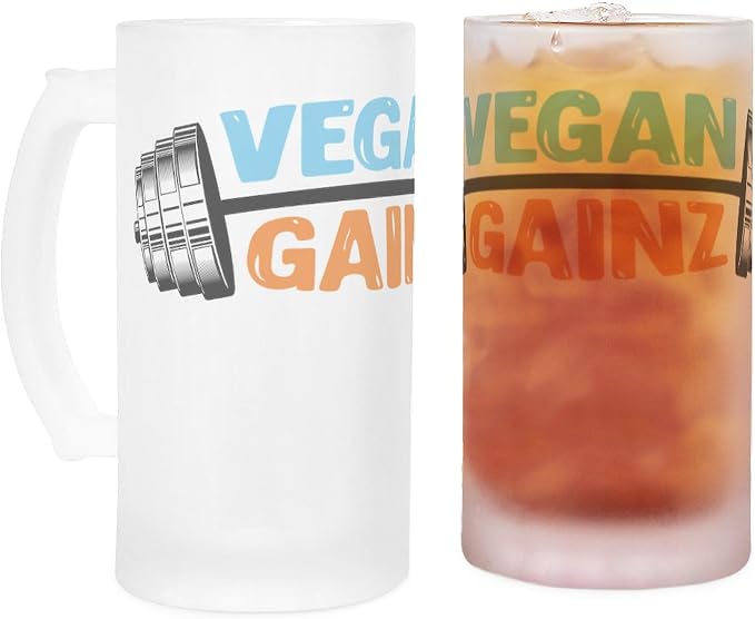 CafePress Тренажерный зал Тяжелая атлетика Фитнес Матовая кружка для пива 16 унций Матовое стекло