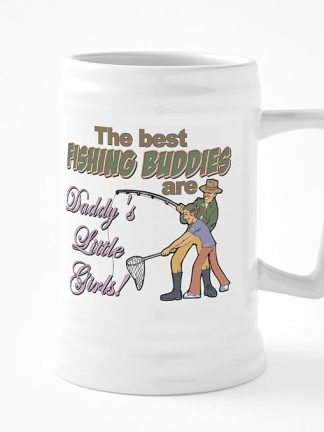 Керамическая пивная кружка CafePress Daddyslittlegirlsfish объемом 25 унций.