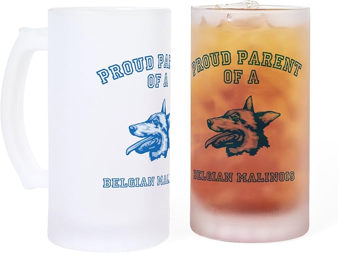 Кружка для пива CafePress Belgian Malinoisd Frosted Stein объемом 16 унций (473 мл).