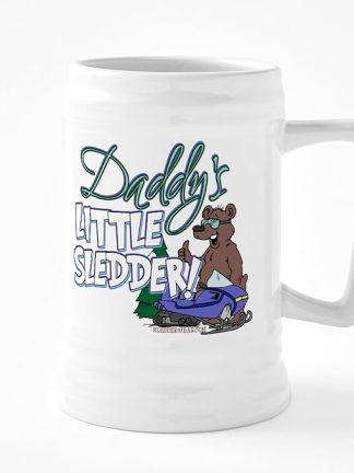 Керамическая пивная кружка CafePress Daddys Sledder объемом 25 унций.