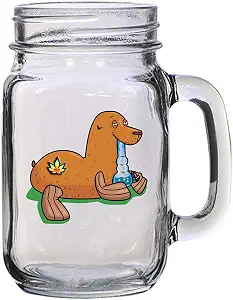 Бонг Hat Shark Pot Smoking Pals Sea Lion Stoned Bong - стеклянная кружка Mason Jar объемом 16 унций для пива, чая, свадьбы, помолвки, годовщины, девичника или молодоженов.