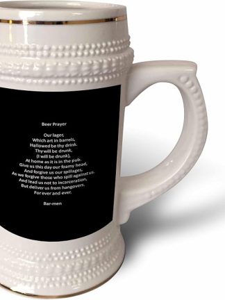3dRose Barmen Beer Prayer Parody In Prayer of Adoration - 22oz Stein Mug (stn-382594-1)
