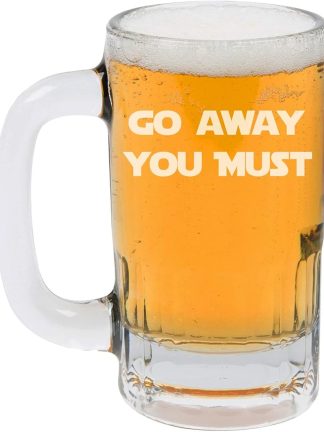 Пивная кружка объемом 355 мл (12 унций) с надписью «Уходи, ты должен уйти» — забавный подарок для интроверта и гика.