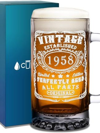Пивная кружка Cuptify объемом 25 унций (740 мл) с гравировкой, посвященная 67-летию компании. Идеально подходит для мужчин и женщин.