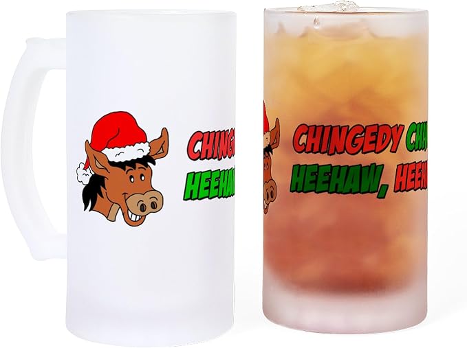 Кружка CafePress с изображением ослика на итальянское Рождество, матовая кружка для пива объемом 16 унций.