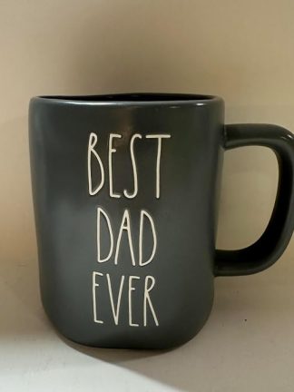 Кружка для кофе Rae - BEST DAD EVER из черной керамики, подарок на День отца, от Magenta - Dunn by Magenta