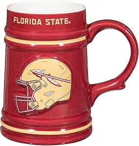 Керамическая кружка Team Sports America NCAA FSU, 24 унции (700 мл), с ручкой, с символикой Университета штата Флорида.
