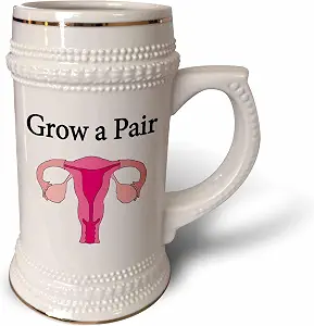 Кружка-бар 3dRose Grow A Pair, 18 унций, 22 унции, белая.