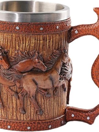 Винтажная пивная кружка ABOOFAN Viking из смолы, большая деревянная бочкообразная кружка, креативная домашняя кружка для воды и кофе, стильный и прочный сосуд для напитков для мужчин.