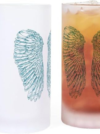 Пивная кружка CafePress Blue Angel Frosted Stein объемом 16 унций (473 мл) из матового стекла.