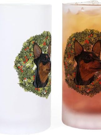 Миниатюрная кружка CafePress Wreath с изображением пинчера, матовая, 473 мл.