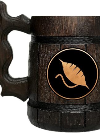 Деревянная кружка Weaver из FFXIV. Подарок для геймеров. Пивная кружка. Персонализированная деревянная пивная кружка. Подарок на заказ для него, подарок для мужа, подарки для мужчин # 568 / 0,6 л / 22 унции