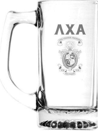 Кружка Greekgear Lambda Chi Alpha из стекла с гравировкой, объемом 25 унций.