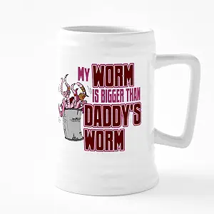 Керамическая пивная кружка CafePress Daddys Worm объемом 25 унций.