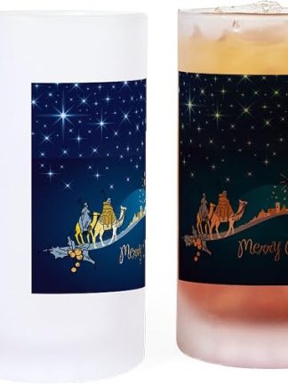 Кружка для пива CafePress Три мудреца из матового стекла, 473 мл.