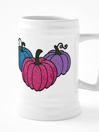 Керамическая пивная кружка CafePress с блестящими тыквами, 740 мл.