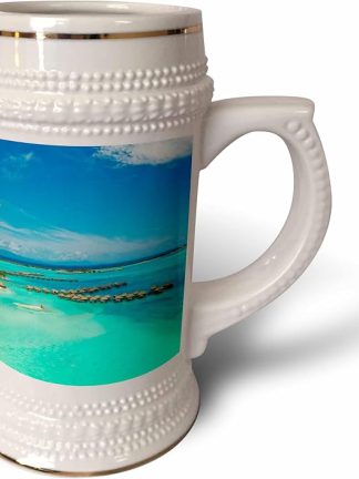 Кружка-барбекю 3dRose 22 унции - курорт St. Regis Bora Bora, острова Общества, Французская Полинезия, Южный Тихий океан, Бора-Бора