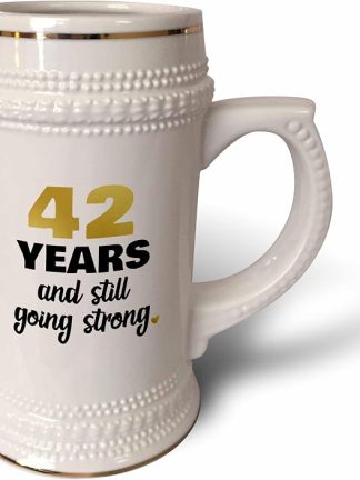 3dRose 42-летняя годовщина свадьбы. Подарок на 42-ю годовщину свадьбы. Кружка объемом 22 унции.