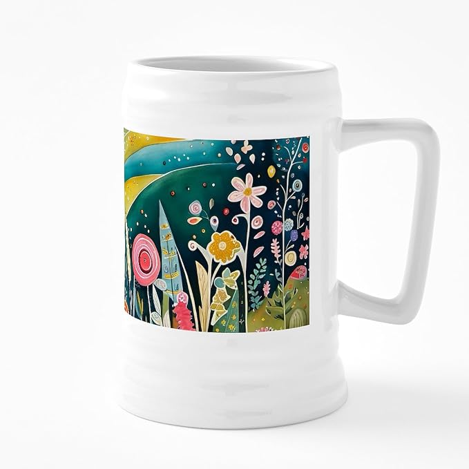 Керамическая пивная кружка CafePress Warm Spring Night объемом 25 унций.