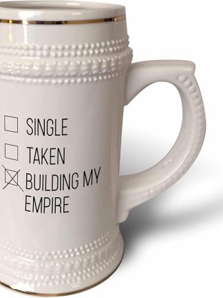 Кружка-барбекю 3dRose 22 унции - Single Taken Building My Empire Anne Collections Quotes