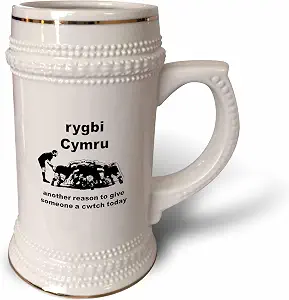 3dRose Rygbi Cymru Еще один повод подарить кому-нибудь часы сегодня — кружка Stein на 22 унции (stn-385241-1)