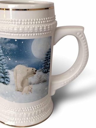 Кружка 3dRose 22 унции - Мама-медведица с медвежонком Köhnen Design Animal
