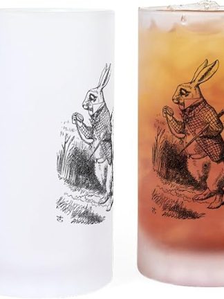Пивная кружка CafePress Rabbit Frosted Stein объемом 16 унций (473 мл) из матового стекла.
