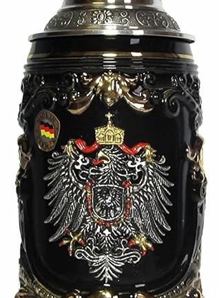 Немецкая пивная кружка Deutschland Shield Stein, Goldeaglehandle, кружка 0,6 л, пивная кружка