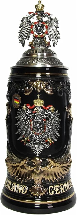 Немецкая пивная кружка Deutschland Shield Stein, Goldeaglehandle, кружка 0,6 л, пивная кружка