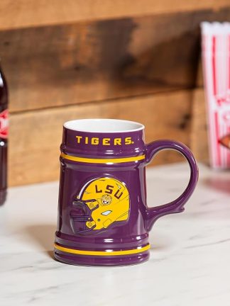 Керамическая кружка Team Sports America NCAA LSU, 24 унции (700 мл), с ручкой.