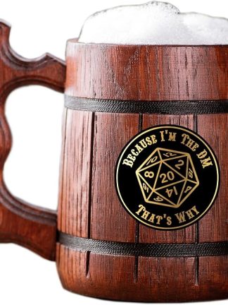 Деревянная пивная кружка D&D «Потому что я мастер подземелий, вот почему». Кружка для D&D. Кружка для геймера. Деревянная кружка. Подарок для парня. Деревянная кружка. Подарок для гика D&D. Подарки для геймера. Подарок для него #665/0.6L/22 унции