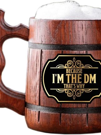 Деревянная пивная кружка D&D «Потому что я мастер подземелий, вот почему». Кружка для D&D. Кружка для геймера. Деревянная кружка. Подарок для парня. Деревянная кружка. Подарок для гика D&D. Подарки для геймера. Подарок для него #668/0.6L/22 унции