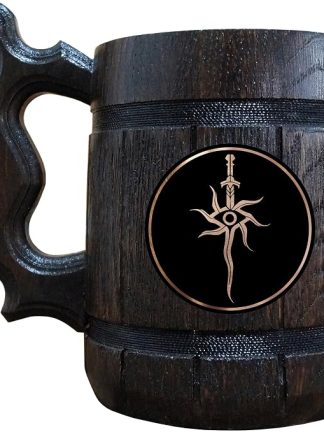 Пивная кружка Dragon Age Inquisition, персонализированная пивная кружка, деревянная пивная кружка