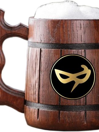 Деревянная кружка с изображением Синего Мага из FFXIV. Подарок для геймеров. Пивная кружка. Персонализированная деревянная пивная кружка. Подарок на заказ для него, подарок для мужа, подарки для мужчин # 574 / 0,6 л / 22 унции
