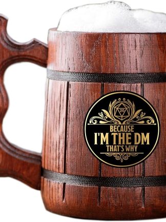 Деревянная пивная кружка D&D «Потому что я мастер подземелий, вот почему». Кружка для D&D. Кружка для геймера. Деревянная кружка. Подарок для парня. Деревянная кружка. Подарок для гика D&D. Подарки для геймера. Подарок для него #667/0.6L/22 унции