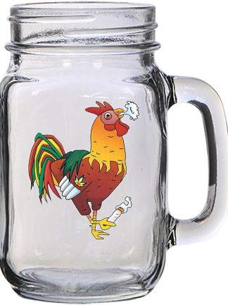 Кружка Hat Shark Pot Smoking Pals Chill Stoned Rooster объемом 16 унций (473 мл) в форме банки Мейсона для пива, чая, свадьбы, помолвки, годовщины, девичника или молодоженов.