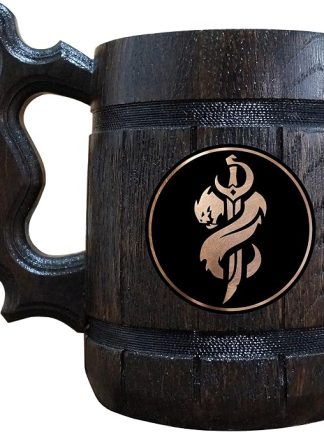 Пивная кружка Bilgewater, персонализированная пивная кружка, деревянная пивная кружка